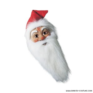 Maschera Babbo Natale con barba