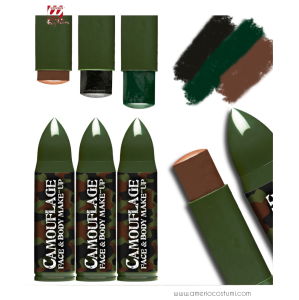 Vgl. 3 Soldaten-Make-up-Farben