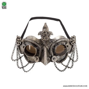 Silver Steampunk Mask with beak
