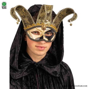 Maschera Veneziana Jolly Nero