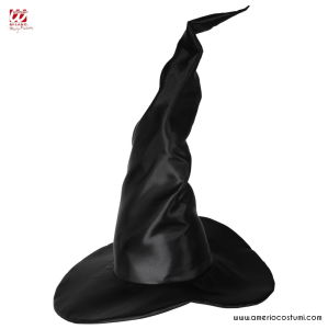 Sombrero de bruja de satén flexible extra alto