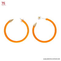 Pendientes fluorescentes naranjas