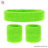 Fluoreszierendes Stirnband und Armband Set Grün