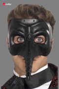 Venetian Gothic Capitano Mask Black