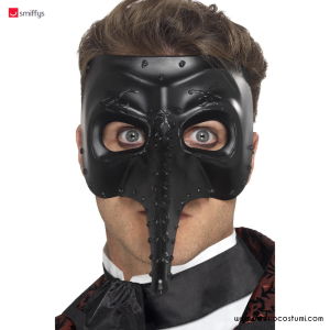 Venetian Gothic Capitano Mask Black