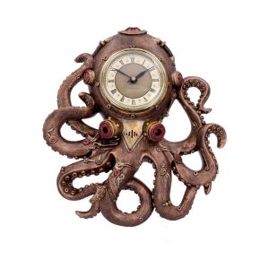 Steampunk Octopus Squid Wall Clock