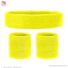Fluorescent Sweatband Set - Yellow