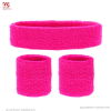 Conjunto de Diadema y Pulseras Flúor Rosa