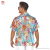 Camicia Hawaiana Turchese Fiori