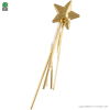 Varinha de fada em tecido dourado 40 cm