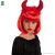 Glitter fabric devil headband