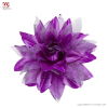 Pince à cheveux fleur violette avec paillettes
