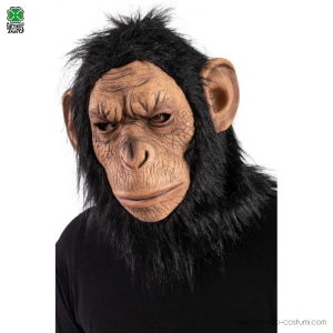 Affenmaske mit schwarzem Fell