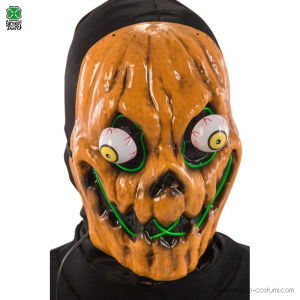 Horror-Kürbis-Maske mit Lichtern