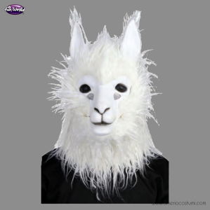 Alpaca mask with movable mouth