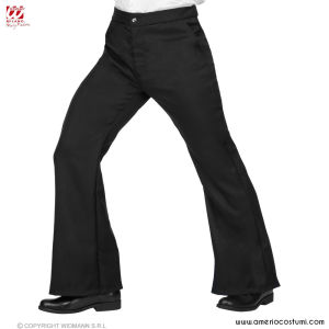 Black 70s flared trousers