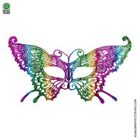 Máscara de macramé multicolor