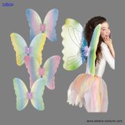 Alas de mariposa multicolores