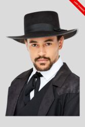 20s Wide Brim Fedora Hut