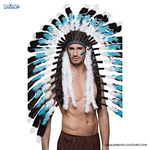 Snow Wolf Indian Headdress