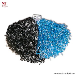 Pom Pom Zweifarbiger Blauer Schwarzer