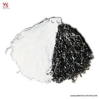 Pom Pom Zweifarbiger Schwarzer Weißer