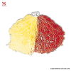 Pom Pom Bicolor Rojo Amarillo