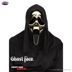 Maschera Ghost Face Gold Chrome