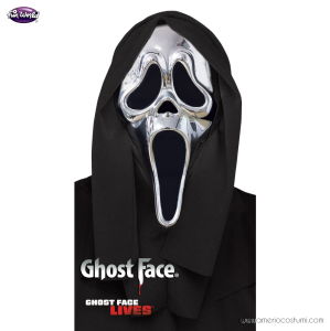 Maschera Ghost Face Silver Chrome