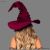 Velvet ruched witch hat