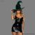 Velvet ruched witch hat