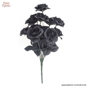 Strauß 12 schwarze Rosen