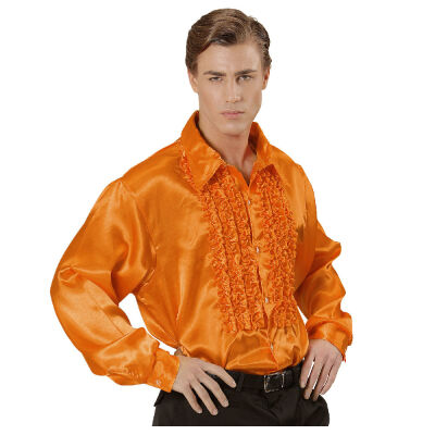 Camisa Disco Anos 70 Fashion Laranja