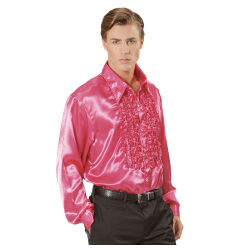 1970s Disco Fashion Shirt Pink