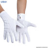 Gants avec bouton XL blancs