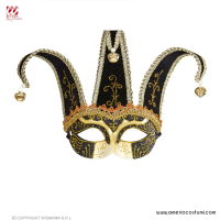 Maschera Jolly Nera con decorazioni