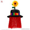 Black Sunflower Clown Hat