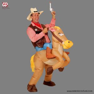 Inflatable Cowboy on Horse