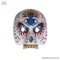 Masque Dia de Los Muertos en plastique