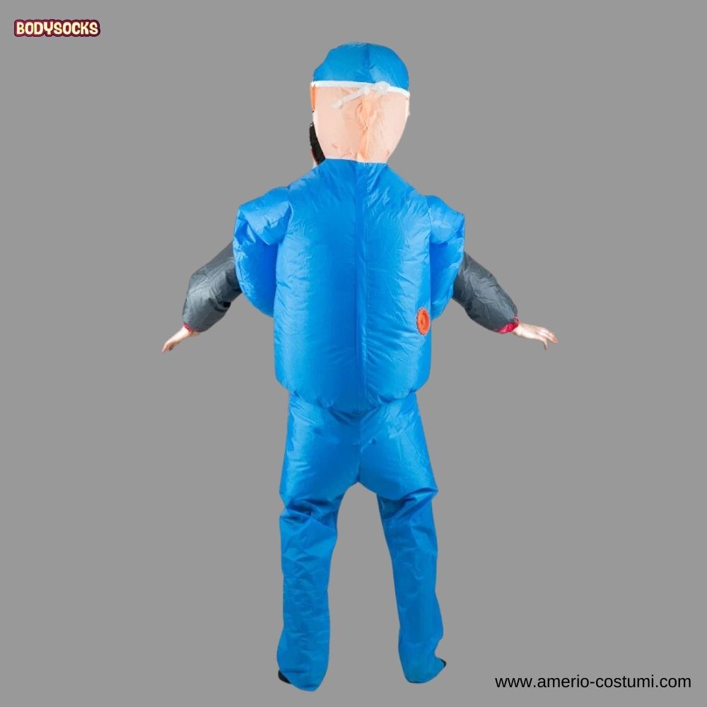 Costume Gonfiabile Da Medico Per Adulti - Divertente Per Halloween E Feste, Con Ventola A Batteria - Foto 3