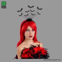Tiara com Morcegos e Marabou