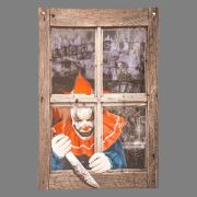 Horror Clown Window Curtain