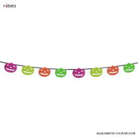 Guirnalda calabazas neón