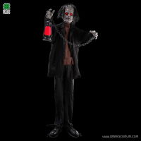 Zumbi com lanterna em pedestal lsm 170 cm