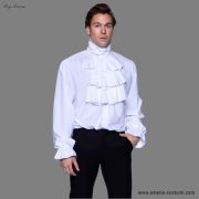 Chemise à Jabot Blanc
