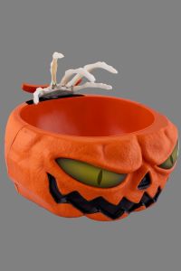 Vaso Caramelle con mano scheletrica