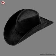 Chapeau de cowboy en suédine noir