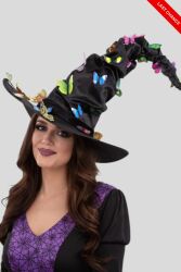 Pălărie de vrăjitoare cu fluture