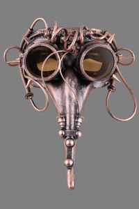 Steampunk Bronze Pestdoktor Maske
