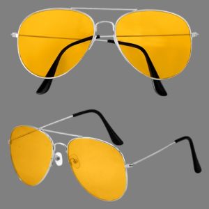 Charakterbrille mit gelben Gläsern